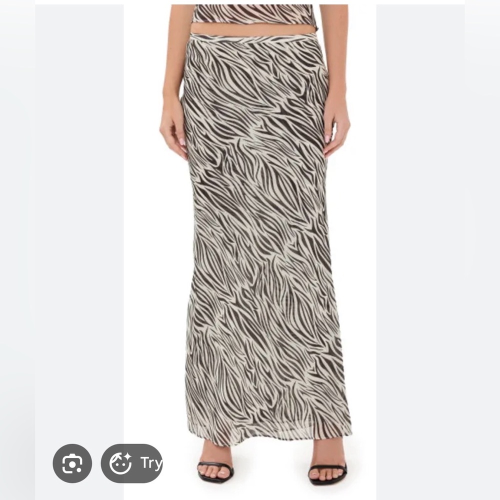 Lioness -Endless Maxi Skirt & Lux TieTop - Zebra - Size S - Picture 7 of 8